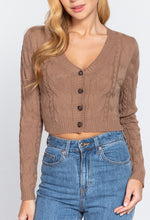 Load image into Gallery viewer, LONG SLV V-NECK CABLE SWEATER SIZE MEDIUM ONLY