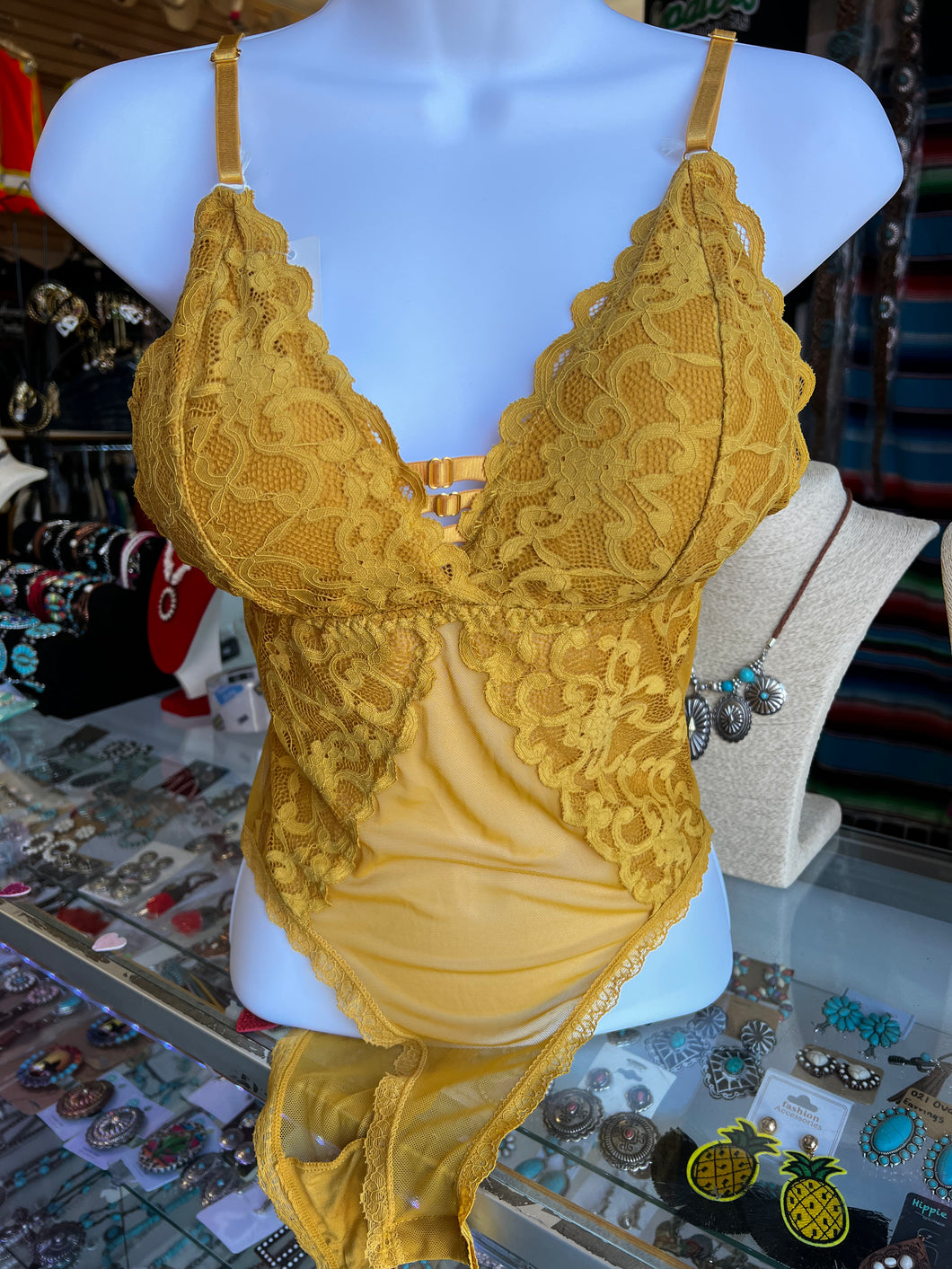 V Neck lace bodysuit