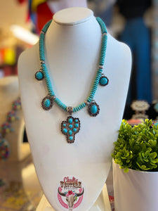 Western Cluster 🌵 Cactus Necklace
