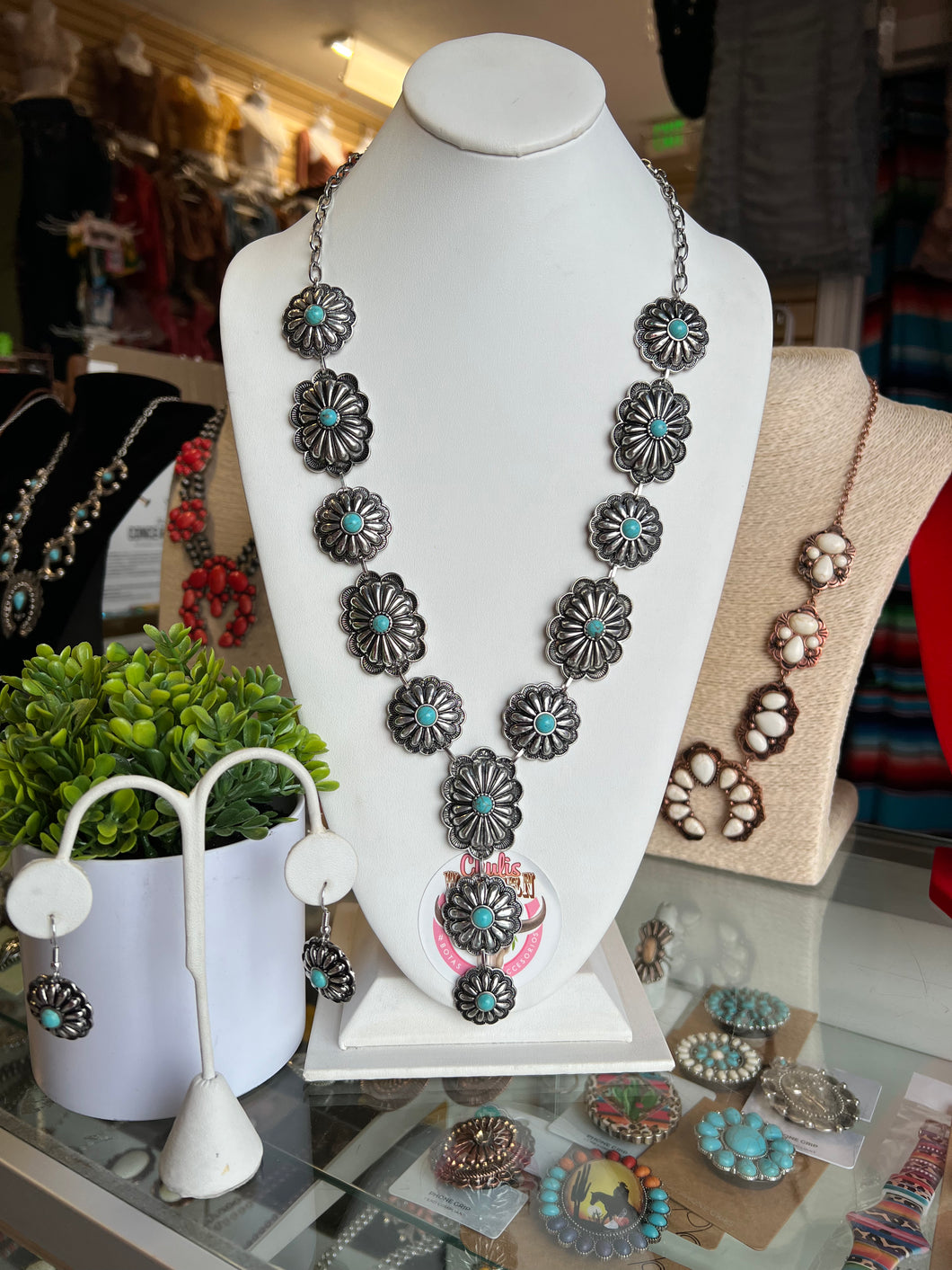 Turquoise Concho Set