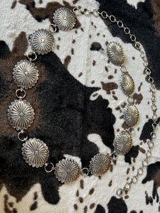 Silver Flower Chain Belt