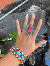 Load image into Gallery viewer, Red/Turquoise bracelets