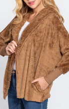 Load image into Gallery viewer, HOODIE OVERSIZED FAUX FUR OPEN JACKET SIZE MEDIUM AVAILABLE
