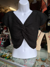 Load image into Gallery viewer, Black sweater knit top