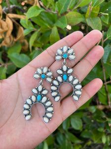 White-turquoise earrings