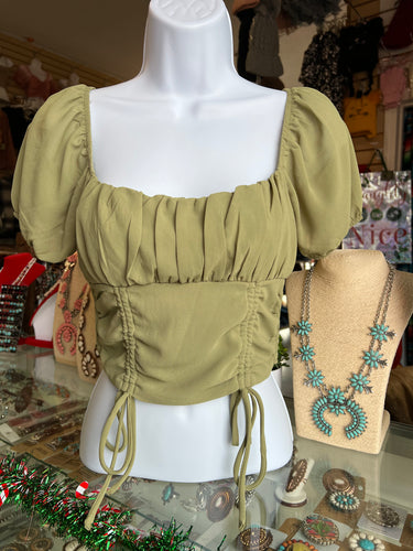 Brenda olive top plus size only