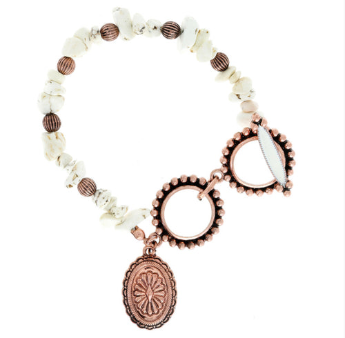 White Concho Bracelet