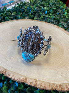 Cactus and Turquoise stone 🌵 Bracelet
