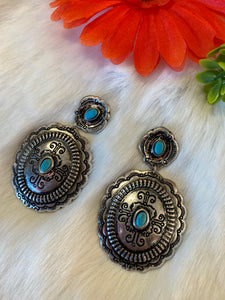Maura silver-Turquoise Earrings
