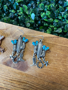 Cactus 🌵 earrings turquoise
