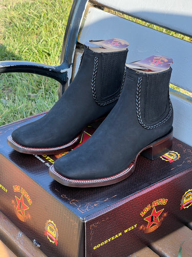 0010 Botin Karlita 😍 negro Trenza nobuck