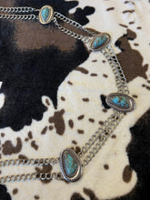 Cargar imagen en el visor de la galería, Western Hand Craft stone Chain Belt 50” long