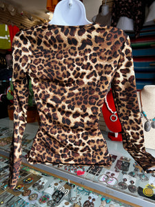 Leopard print top size small