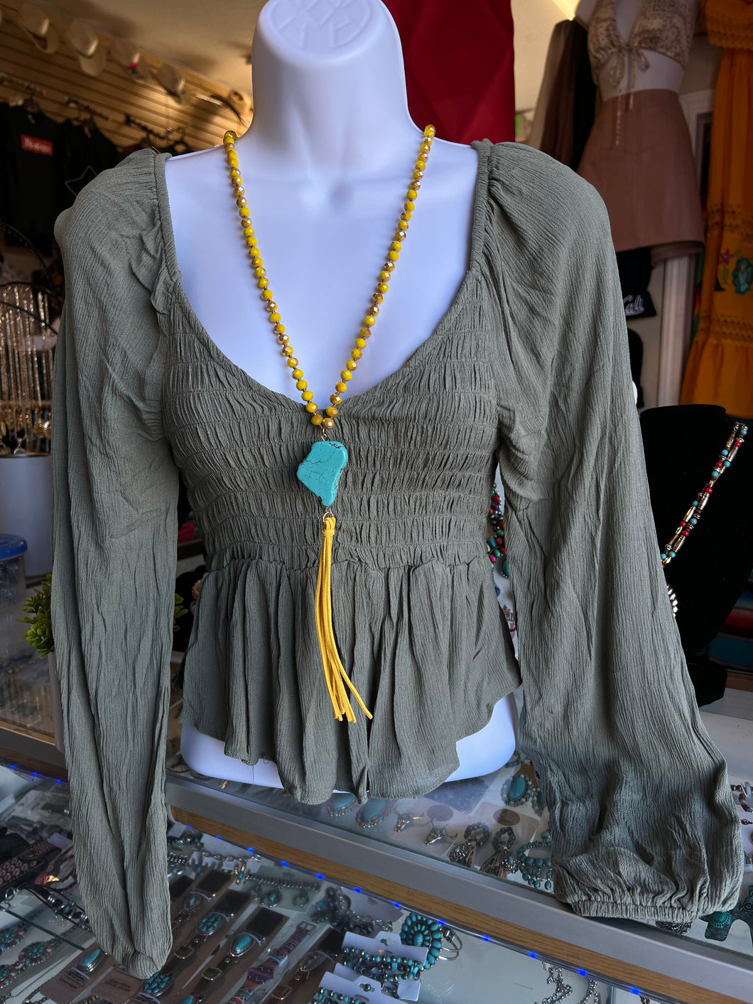 Carolina Dusty Olive Top