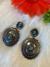 Load image into Gallery viewer, Maura silver-Turquoise Earrings