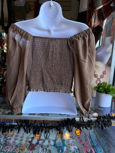 Isabella Mocha Top