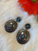 Load image into Gallery viewer, Maura silver-Turquoise Earrings