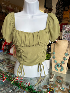 Brenda olive top plus size only