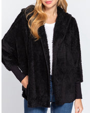 Load image into Gallery viewer, HOODIE OVERSIZED FAUX FUR OPEN JACKET SIZE SMALL AND MEDIUM AVAILABLE