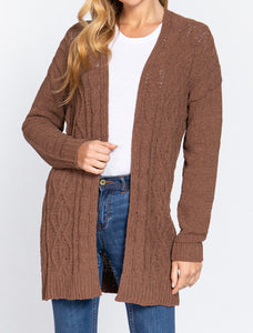 CHENILLE SWEATER CARDIGAN
