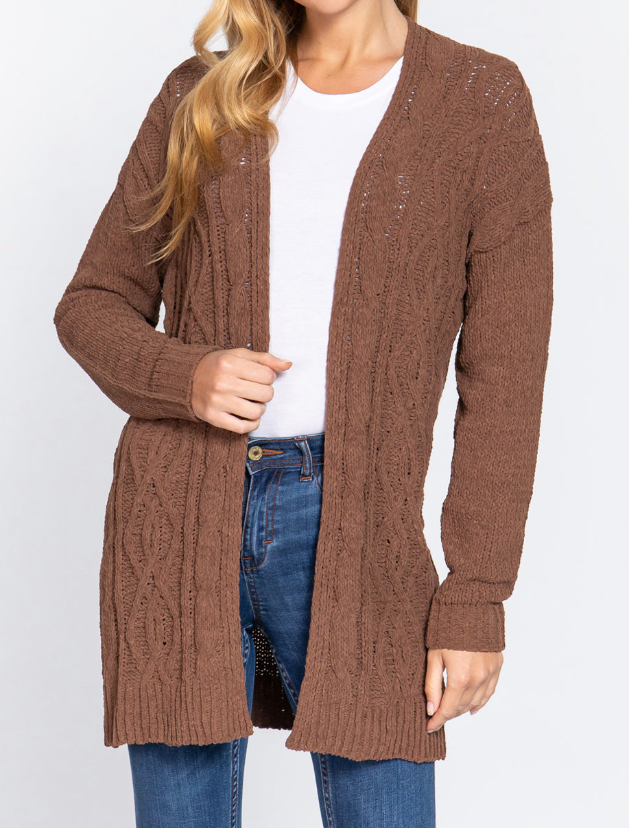 CHENILLE SWEATER CARDIGAN