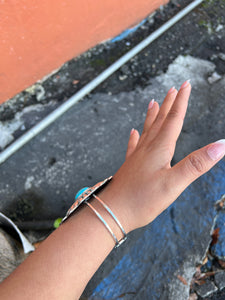 Silver/turquoise bracelet