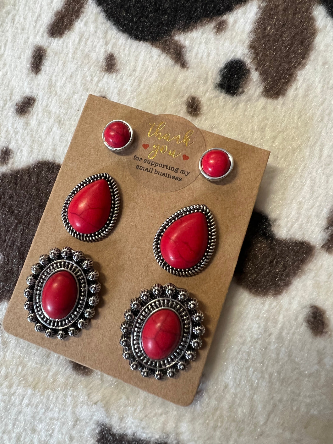 Red set of 3