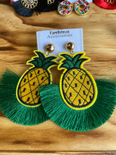 Load image into Gallery viewer, Green Pineapple 🍍 Earrings