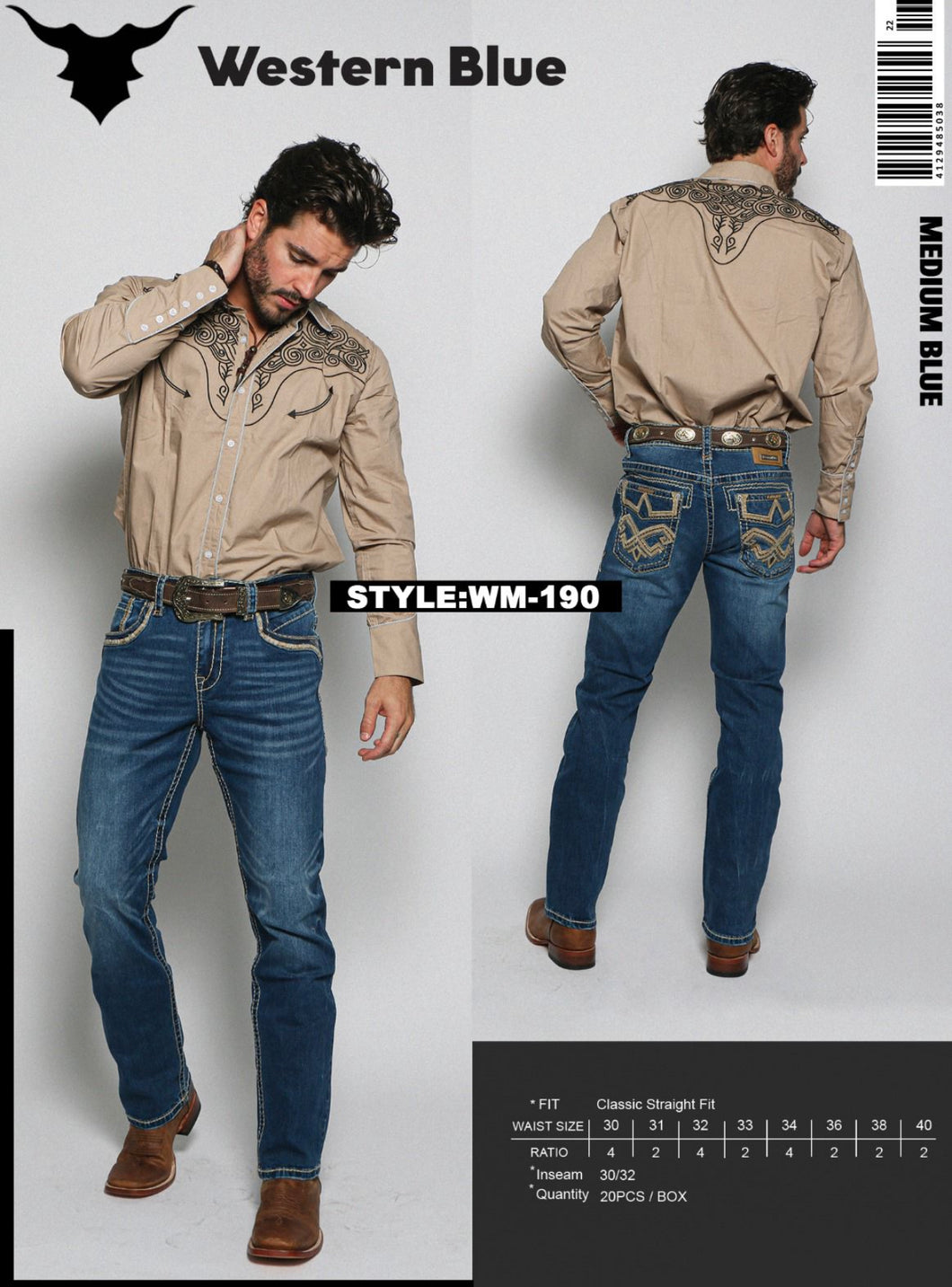 Men Classic Straight Fit Jeans