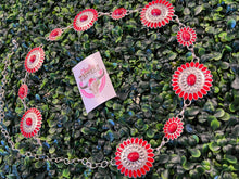 Load image into Gallery viewer, Red flower chain belt ❤️