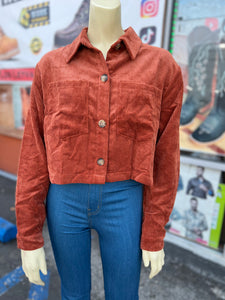 Ginger Corduroy crop jacket