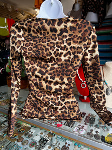 Leopard print top size small