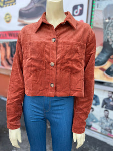 Ginger Corduroy crop jacket