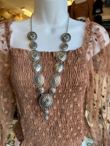 Concho silvertone set