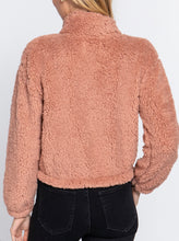 Load image into Gallery viewer, LONG SLV FAUX FUR ZIP-UP JACKET size Medium only
