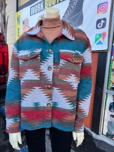Aztec Print Jacket size medium only