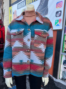 Aztec Print Jacket size medium only