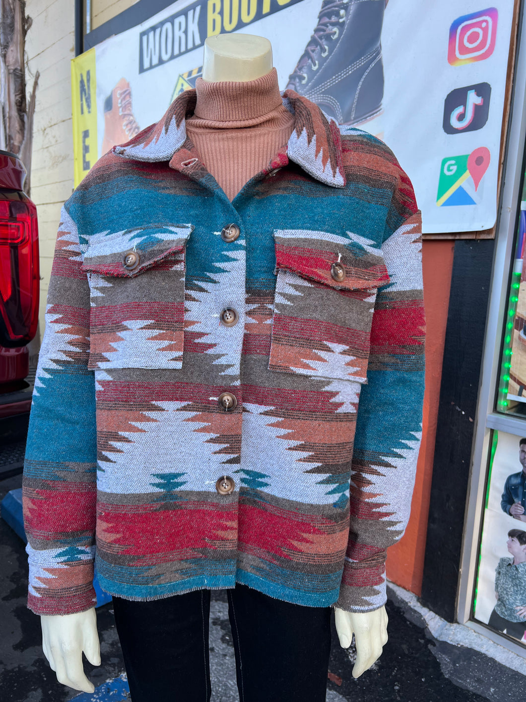 Aztec Print Jacket size medium only