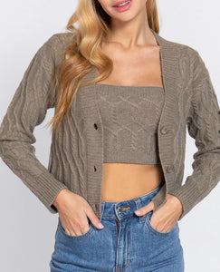 SWEATER TUBE & CARDIGAN SET