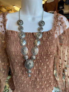 Concho silvertone set