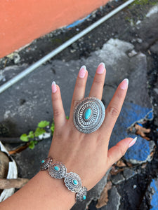 Silver-turquoise ring