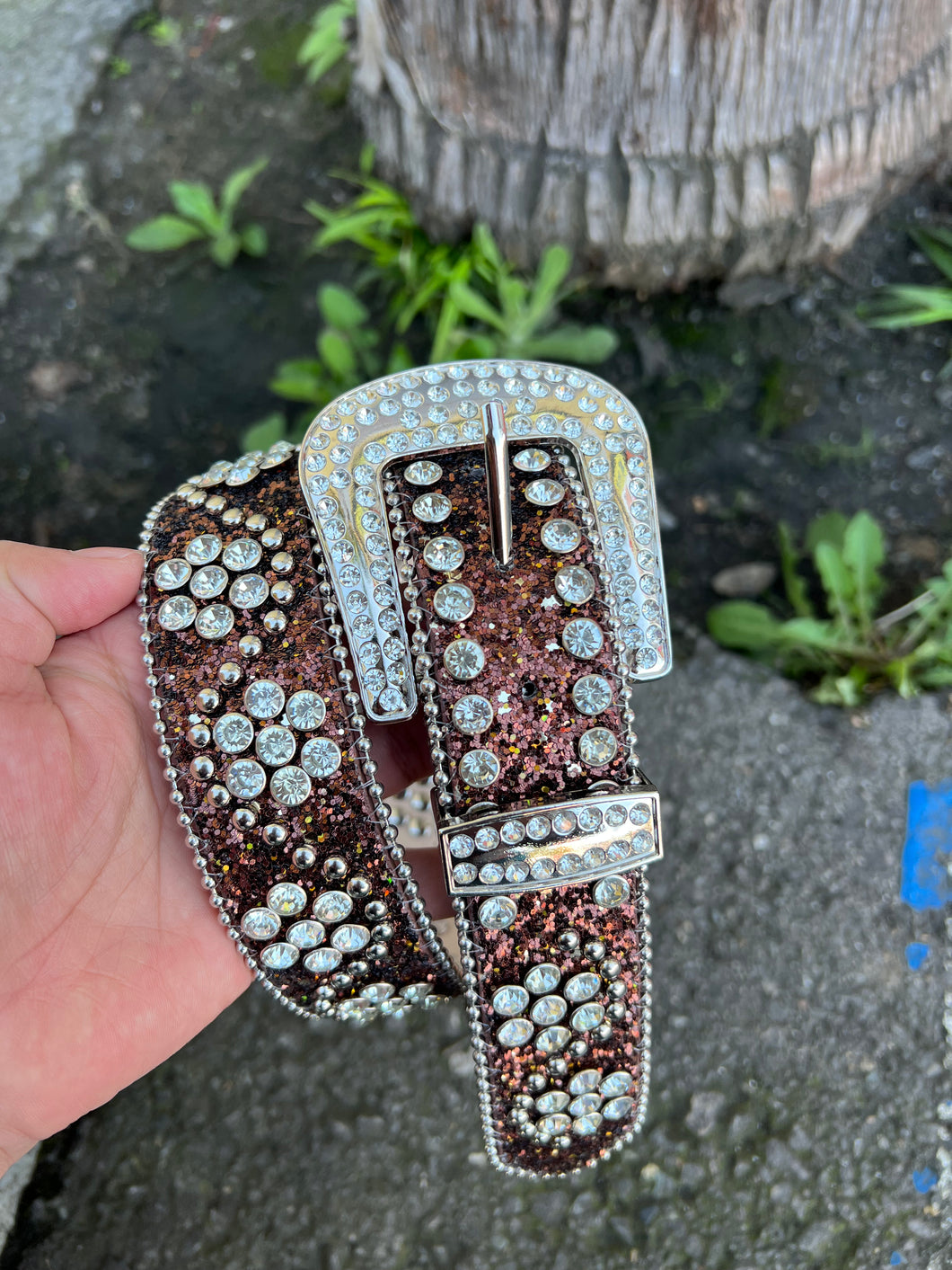 Blinged out belt deals