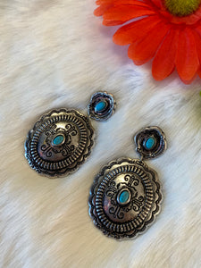 Maura silver-Turquoise Earrings
